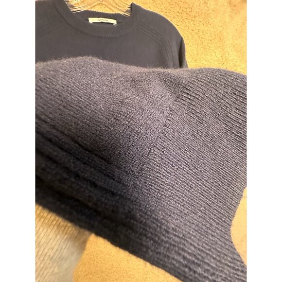 Thakoon Wool Sweater Mini Dress Women's Sz S Midnight Navy Blue Crewneck Preppy - Picture 12 of 16